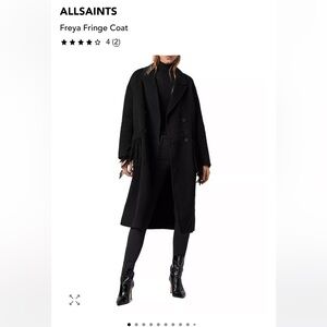 All Saints Black Freya Coat